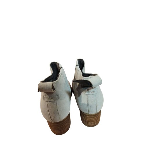 TOMS Leilani Drizzle Grey Suede Ankle Boots Womens size 7 - Picture 4 of 7